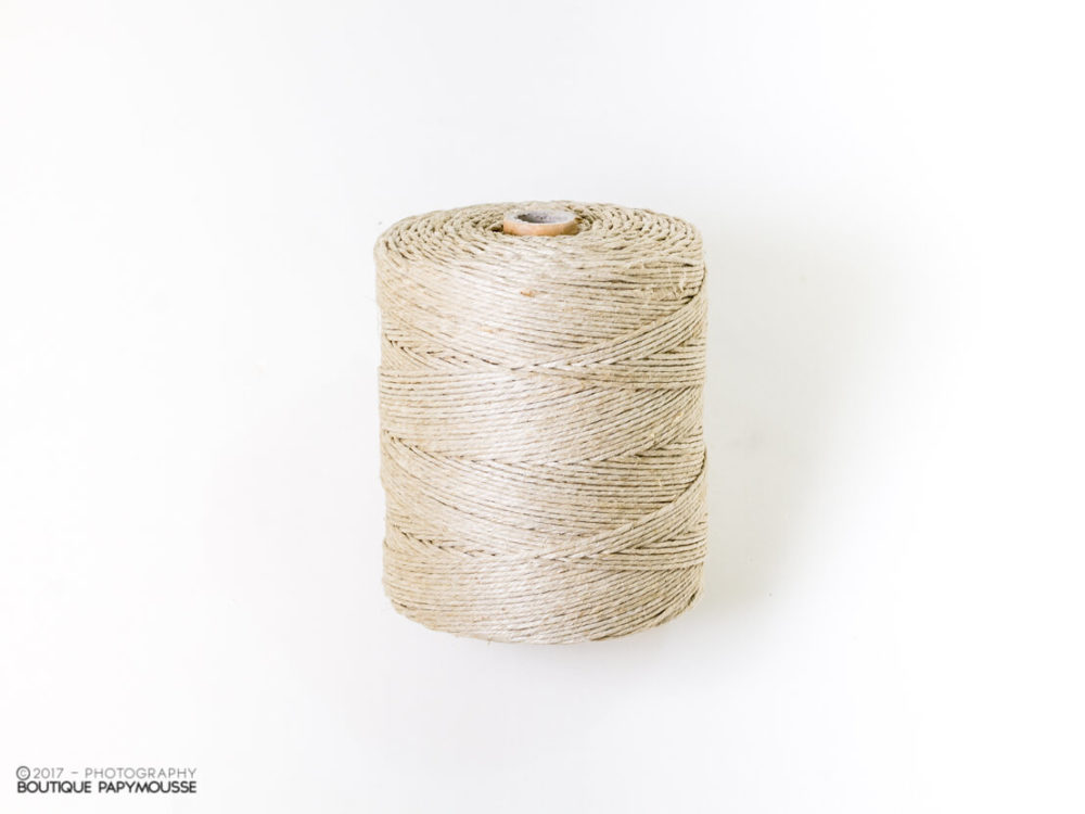 Corde à piquer 100% lin brun