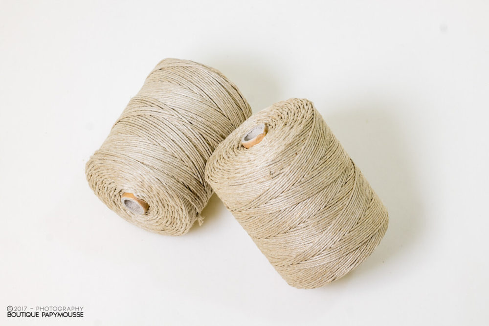 Corde à piquer 100% lin brun – Image 2