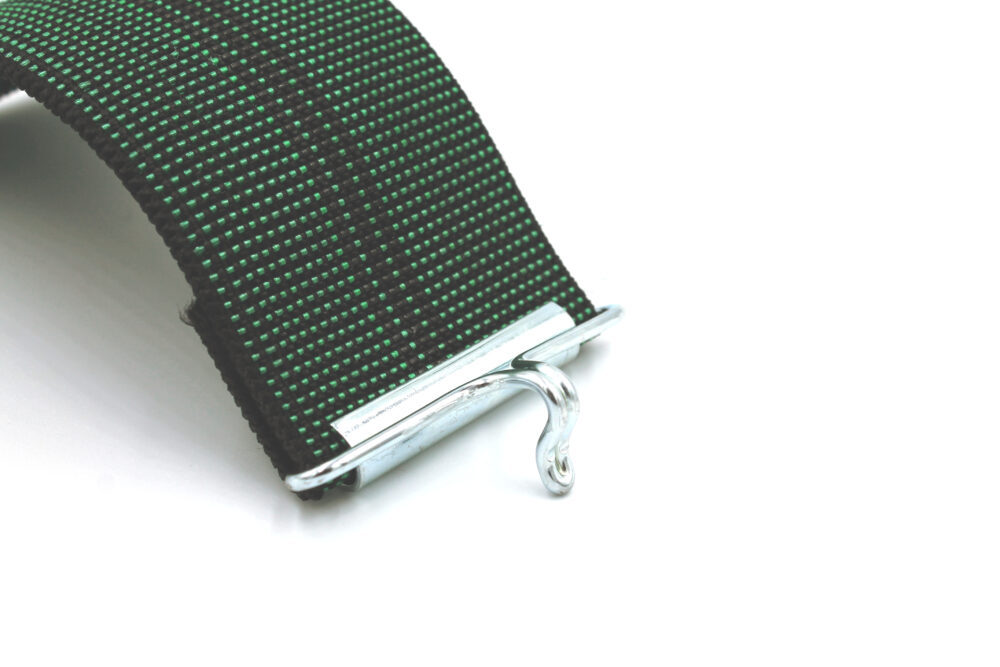 Crochet  de 60 mm acier pour fixation de sangle de tous types