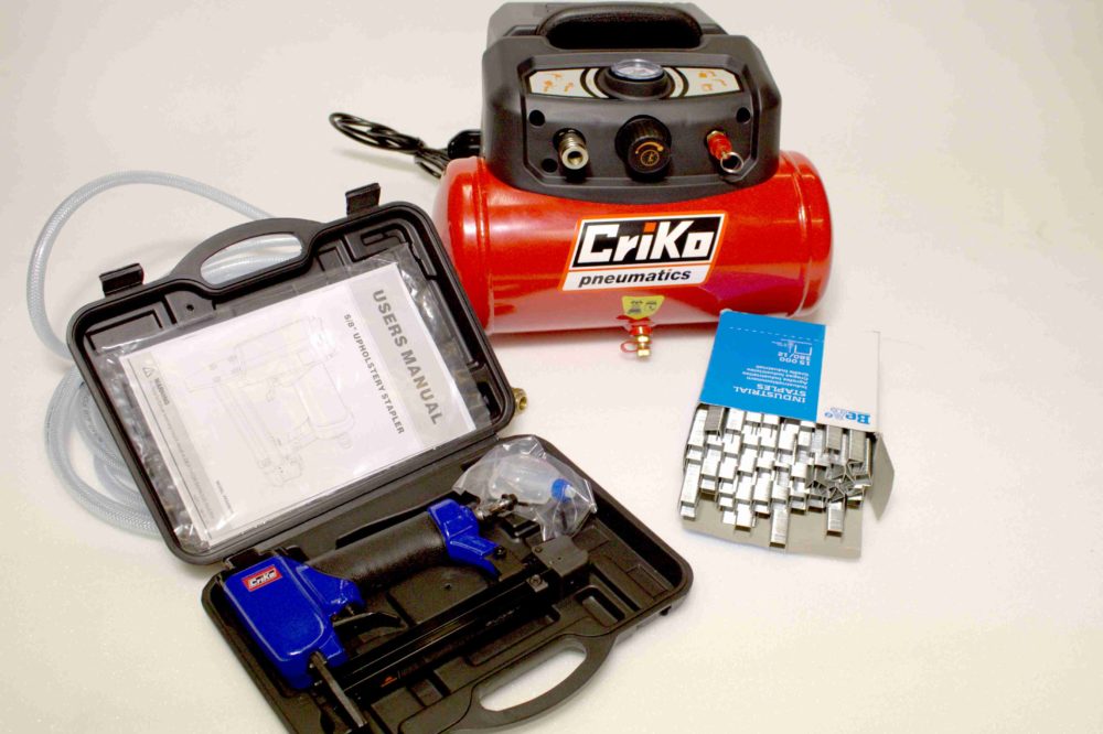Kit Compresseur + agrafeuse pour garnissage + tuyau 10M+ boite d'agrafe bea – Image 2
