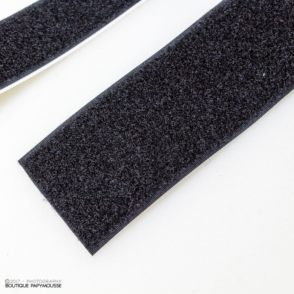 Velcro mâle-femelle noir ou blanc – Image 2